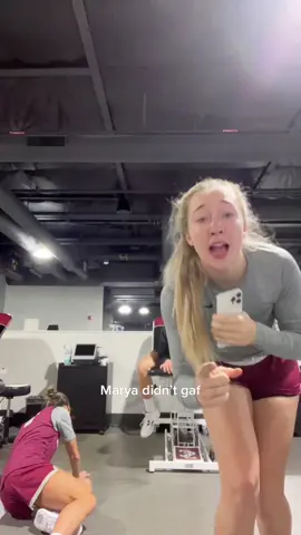 Marya doesn’t gaf 💀 #fyp #foryou #foryoupage #womensbasketball #division1 #ncaabasketball #blooper #trainingroom 
