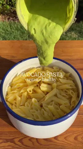 AVOCADO PASTA 🥑 // 📸: @itsvegansis 💚 full recipe ↓ This is one of the best pastas I’ve had! It’s super creamy, light, and sooo easy to make!  INGREDIENTS: (for 200-250 g pasta) - 3 small / 1 1/2 large avocados - 1/2 c basil - 2 garlic cloves  - 1 tbsp nutritional yeast  - 1 tbsp olive oil  - juice from 1/2 a lemon  - salt & pepper  - 1/2 cup pasta water INSTRUCTIONS: Make the pasta like suggested on the package. When the pasta is ready take 1/2 cup of the pasta water and keep for later. Strain the pasta and set aside.  In the meantime make the sauce by blending all the ingredients (including the pasta water) until very smooth and creamy. Add the sauce into the pot with the pasta and mix to combine. Optional: serve with black pepper, chili flakes and fresh basil. ENJOY!💚 . . . . . . . . . . #avocadopasta #pastarecipe #pastasauce #healthypasta #veganpasta #avocadorecipes #veganlunchideas #healthylunchideas #healthymealideas #easylunch #healthyveganfood #pastarecipes #discoverunder30k #foodasmr #asmrsounds #dinnerinspo