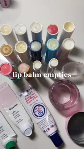 my collection of lip balm empties🤪😂 #lipbalmaddict #lipbalmcollection #bestlipbalm #lipbalmrecommendation 