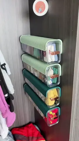 Underwear Storage Box Wall Mounted Panties Socks Storage Box 6 Compartments Transparent Wardrobe Removable Storage Box #sockorganizer  #underwearorganizer  #drawerorganizers  #drawerorganizer  #householdproducts 
