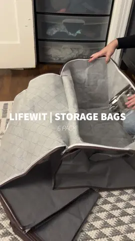 Lifewit Large storage bags (6 pack)  #storageideas #storagebags #handles #organization #lifewit #90L #closetorganization #amazonfinds #amazonmusthaves #commissionsearned 