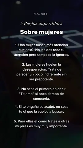 5 reglas basicas sobre mujeres que no puedes olvidar. ¿Qué opinas? 🔥  #modahombre #hombrealfa #alphamale #motivacion #inspiracion #hombresconestilo #modamasculina #seduccion #seduccionmasculina 
