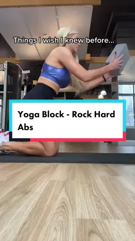 Yoga blocks are great for Physical Therapy and recovery but also for exercises that push the limits and challenge your body to balance. This one is amazing for your abs and core but it is HARD! You can visibly see me shaking in the workout but nothing stands in the way of trying to get my waist snatched #waist #motivation #GymTok #fit #workout 