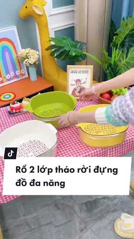 Rổ 2 lớp tháo rời đựng đồ đa năng  #hottrend #giadungthongminh #thinhhanh #review 