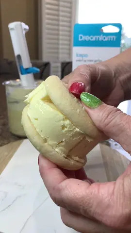 Easy ice cream sandwiches with IcePo @wearedreamfarm #kitchentoolsreview #buyitorleaveit #diyicecreamsandwich #icecreamscooper #eggnogicecream #KitchenHacks #dreamfarm #icepo  