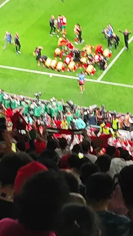 Moroccon players in Sujud after beating Spain on penalties. #qatar2022 #worldcup2022 #morocco 