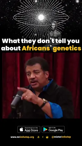 Genetically Africans are very special. The concept of genetic diversity means more than what they are saying. I have been saying that for a long time and many people attacked me. Now we have experts validating what I said.  What do you think about it? #imhotepfacts #blackhistory #joerogan #neildegrassetyson  #joeroganpodcast  #genetic  #genetics #africa #science #biology #universe #kemet #pyramids  #pharaoh  #intelligence #athlete 