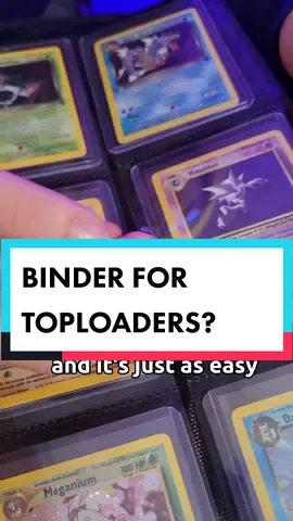 Have you ever seen a Binder made for your Top loaders? This binder can fit up to 216 cards and is conptaible with Pokémon, Yu-gi-oh, Magic: The Gathering and Sports cards! now you don't have to compromise between toploaders and a binder! #cardcollection #cardcollecting #tradingcards #sportscards #pokemoncards #yugiohcards #mtgcards #cardaccessories #coolgadgets #coolinvention #pokemontiktok #cardtiktok #cardstuff #pokemoncollector #pokemonbinder #cardbinder 
