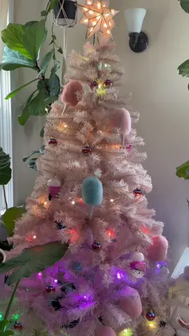 Tag someone who would do something like this! 🌈🪩🎄💕🍭 I can’t wait to keep adding more every year! #cottoncandy #fyp #candychristmastree 