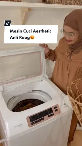 Moms lagi nyari mesin cuci aesthetic buat di rumah? Ini dia mesin cuci anti reog & aesthetic rekomendasi @tiranissya✨ 🤩 #polytron #mesincuci #zeromaticlaguna #aesthetic