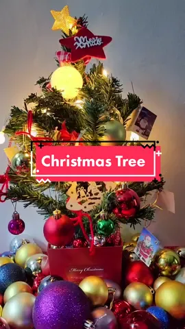Mini Christmas Tree Set 50cm - with Ornaments and LED lights #fyp #christmas #tiktoksg 