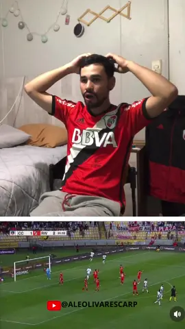 River vs Colo Colo. Reacción al gol de Amor. #reaccciones #reaccion #parati #riverplate #colocolo 
