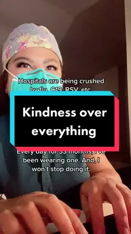 We can’t only think about ourselves. #winter2022 #healthcareworkers #covidisntover #rsv #flu #dobetterpeople #docsoftiktok #bringbackmasks #immunocompromised #kidsdeservebetter #kindnessovereverything @drstellac 