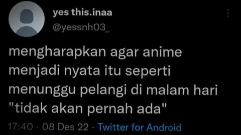 saya tahu mereka tidak nyata, tapi setidaknya mereka tidak menyakiti saya mereka memberikan kebahagiaan meski tidak nyata kehadirannya, semua orang yg saya inginkan ada pada diri mereka. #sadwibu #sadanimelovers #storyanime #kata #fyp #lewatberanda 