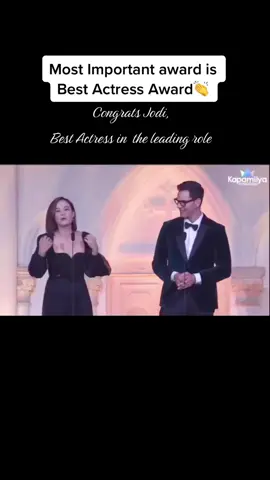 Congratulations Jodi ! Best Actress in Leading Role in Asian Academy award 🥇 #fypシ゚ #videocreditstotheowner💚💙❤️  