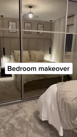 Ok it is official - I am in LOVE with our new bedroom 💗 p.s the canvas’s are Beatrice’s artwork 🥰 #bedroommakeover #newroom #bedroom #bedroomglowup #bedroomtransformation #dreambedroom #smallbedroom #mirrorwardrobe #slidingwardrobe #ikea #dreambedroom #toddlermum @ikea @discountedbedsglasgow 