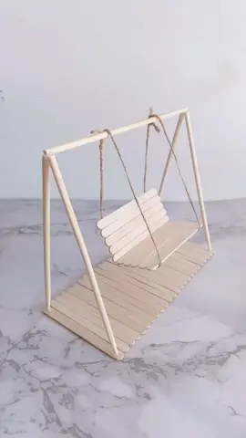 Recycle,make a swing out of a stick#DIY #handmade #easydiys #kidsdiy #creativehandmade #recycle #forkids #decoration #swing 