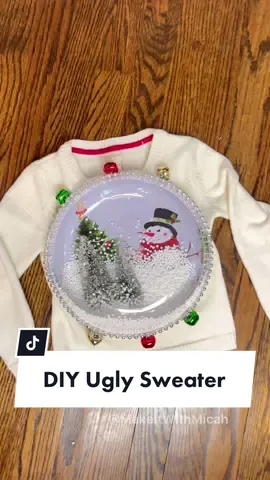 DIY Ugly Sweater   I made this DIY using Dollar Tree products!  Do we think my Sophia will win the competition? 💗   #uglysweater #DIY #christmasdiy #dollartreediy #diyuglysweater 