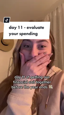 Day 11!! 💸 evaluating our spending! full template is in my stan store! #moneychallenge #howtospendmoney #howtobudgetandsavemoney #emergencyfunds 