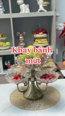 Khay G.I.Á R.Ẻ sang trọng đựng bánh kẹo mứt trái cây chưng tết 2 tầng xoay 360° __#dontet #xuan2023 #tet2023 #xuhuong #giadung #khaybanhkeo #diadungtraicay #phale 