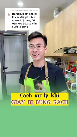 Trả lời @Trần Thắng cách xử lý giày rách và bung đế đây nha #duycommeovat #meovat #keodangiay #dcgr #tiktokshopvn1212 