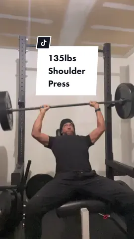 Workout motivation. Shoulder pressing 135lbs. #gym #workout #shoulderworkout 