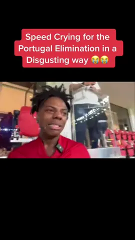 Speed crying for the Portugal Elimination 😭 #fyp #ishowspeed #speed  #worldcup #portugal