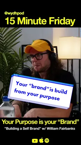 Your “brand” is built off your purpose.   Dropped a brand 🆕 #15minutefriday and this one’s a chat all about building your self brand with guest @will_fairbanks  ⏰  Brand doesn’t just mean logo or visual identity. It honestly comes down to your purpose and the culture you build around that.   📞LISTEN everywhere podcasts are available  📺WATCH it @ YouTube/RossTheisen   #selfbrand #branding #brandingtips #freelance #freelancer #creativebusiness #entrepreneur #podcast #podcastclips #SmallBusiness #fyp #foryou 
