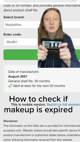 How to check if makeup is expired. #greenscreen #makeup #maybelline #exiredmakeup 