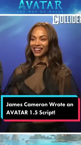 #ZoeSaldana and #SamWorthington talk about the script for #Avatar 1.5! #avatarthewayofwater #thewayofwater #jamescameron #navi #jakesully #neytiri #fyp #movie #movietok