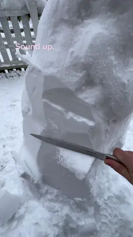 #asmr #uksnow #london #december2022 #winterwonderland #snowman #winter #snowcurl #knife #snowknife #cutsnow #soundup 