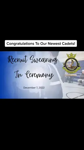 Last Wednesday we were very happy to swear in our first recruits of the training year. Congratulations to all!  If you are interested in joining us this year, visit our webpage www.188Cobra.ca and click on 