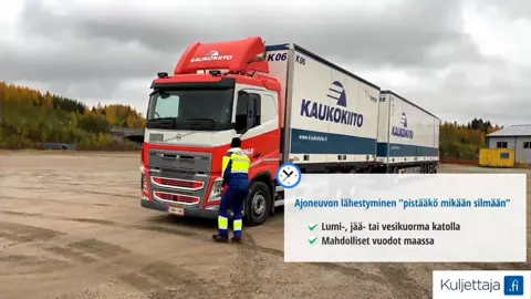 Ajamaan ei tule koskaan lähteä tarkastamatta ensin ajoneuvoa!  Tekemällä ajoonlähtötarkastuksen päivittäin, huomaat viat ja puutteet ajoissa, voit turvallisin mielin taittaa matkaa sekä säästyt monelta ikävältä yllätykseltä tien päällä.  #rekka #kuljettaja #ajoonlähtötarkastus #liikenneturvallisuus #kuljetusala #logistiikka