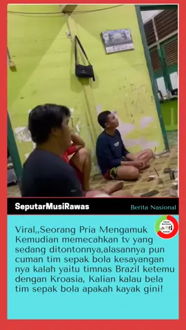 Timnas Brazil Kalah, Pria Ini Pukul TV nya Sampai Pecah,, #brazil 