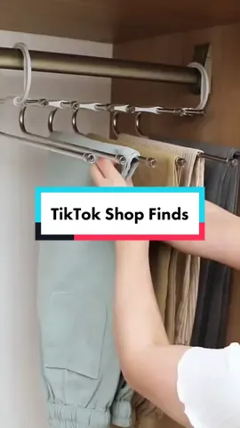 5 in 1 Magic Trousers Hanger  #foryou #goodthing #TikTokShop #organizedhome #trousershanger 