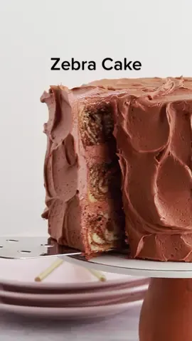 ZEBRA CAKE 🦓🎂 I layered chocolate + vanilla cake batter to create these pretty striped cake layers, then paired them with my fave chocolate buttercream for maximum deliciousness 🤩⁣ ⁣ You can get this recipe TODAY by pre-ordering my cookbook Anyone Can Cake! It’s one of four bonus recipes you’ll get for pre-ordering and all the details are linked in the “Anyone Can Cake: Bonus Recipes” link in my bio ✨ ⁣ ⁣ #zebracake #stripedcake #chocolatecake #cakeslice #chocolatefrosting #partycake #layercake #sugarandsparrow #vanillacake #cakedecorating #cakesoftiktok #cakes #bake #cake #baking #anyonecancake #cakes #cakeideas 