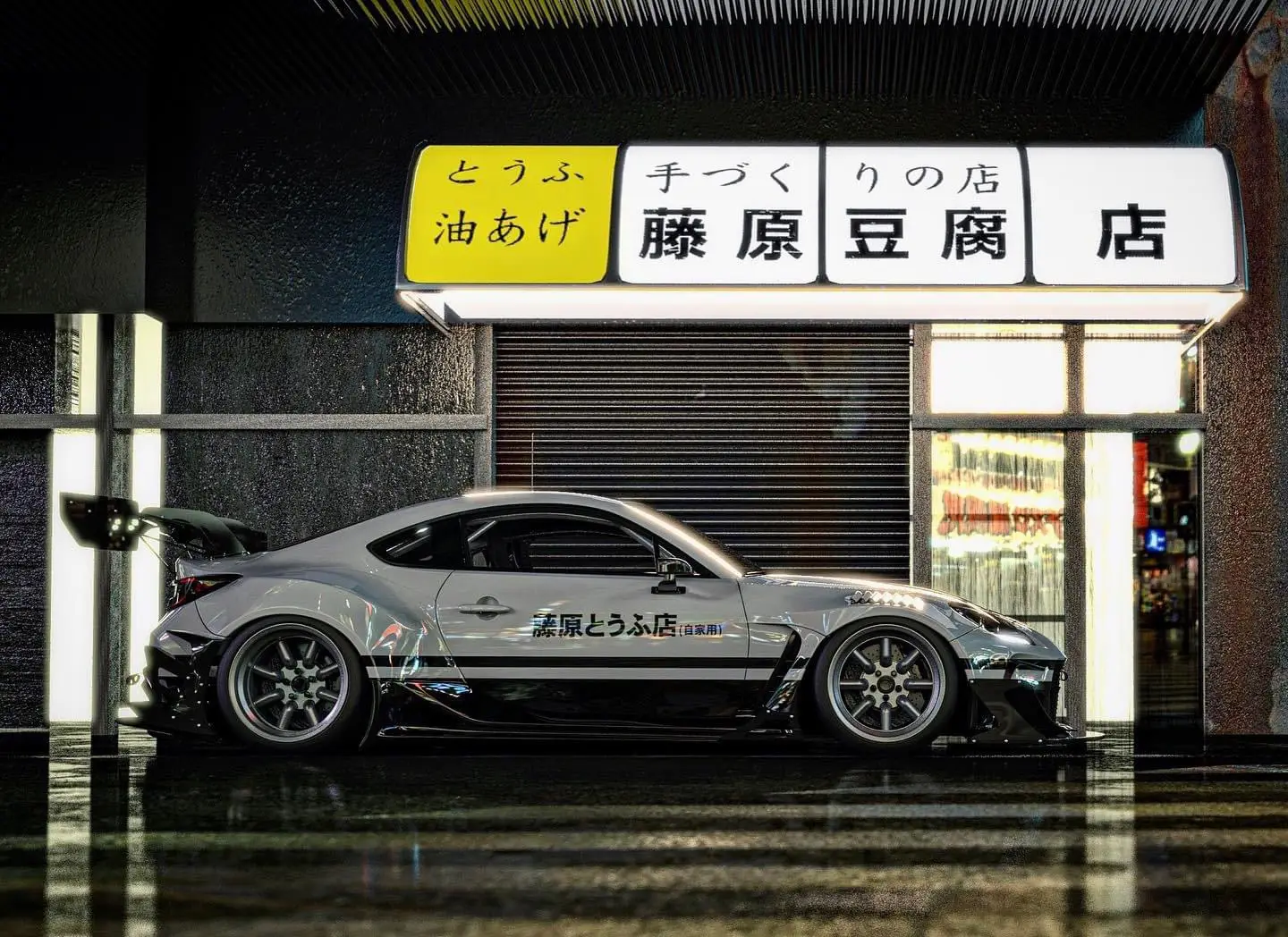 86 คันใหม่ของ Takumi พร้อมส่งเต้าหู้แล้ว 🤔      Toyota GR86 Wide Body 😎          #initialD #takumi #ae86 #gr86 #jdm #jdmcars #jdmstyle 