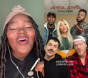 #duet with @pentatonix Chile I tried. 🥴 This the thousandth take of me just trying stuff! And then I got free at the end. 😂 I might do it again… 🎄 #TheJoyfulJoyfulChallenge #theyhavetherange #pentatonix #christmas #singing #fyp #foryou 