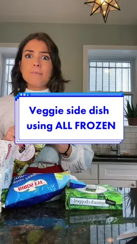 1). Frozen is just as nutritious as fresh 2). Frozen is more affordable + convenient and 3). They can be even more delicious than fresh!!! Try out this veggie side dish to pair with your choice of protein/and or grain!  . Ingredients: -1/2 bag (14oz) frozen white pearl onions - 1 box (8oz) frozen quartered artichoke hearts -1 box (10oz) frozen chopped spinach -1/2 cup frozen sweet peas -1/4 cup heavy whipping cream (optional) -1/4 cup 2% plain greek yogurt -1/4 cup grated Parmesan cheese -salt/pepper + seasonings of choice . Directions: 1. Follow cooking instructions (I followed microwave instructions) for each frozen veggie except the sweet peas 2. Sauté onions and artichoke over medium heat until tender. Season with salt, pepper and your choice of seasonings (I used @Flavor God lemon and garlic seasoning) 3. Add in spinach, frozen sweet peas, cream, yogurt and parm cheese. Mix until cheese is melted and peas are soft 4. ENJOY and follow for more! #veggies #frozen #sidedish #healthyrecipes 