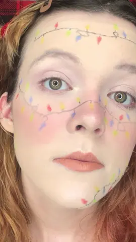 Christmas Lights Makeup 🎄  #christmaslights #christmaslightsmakeup #christmasmakeup #chrismas #makeupvideo 