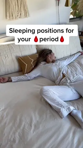Periods got you up all night? Here are 4 favorite positions to sleep a little more easily 😴 Which one works for you? #periods #periodsbelike #sleepingpositions #periodtips #periodcramps 