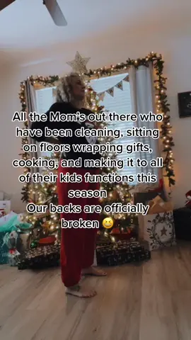 After all the cleaning I did today for our Christmas party my back is broken. #fyp #TheRealPussinBoots #MomsofTikTok #momsbelike #christmastiktok #brokenback 