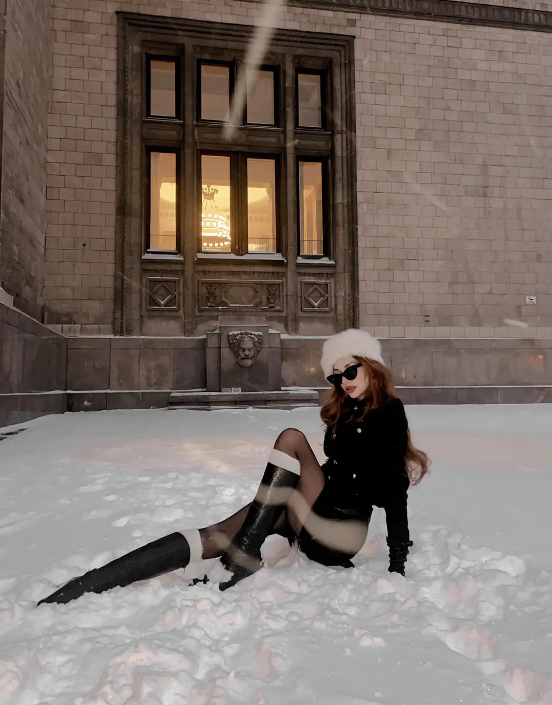 The demands to do something about this outrageous women became louder and louder  #chaoticmuse #rasputin #winterfashion #wintercoreaesthetic #wintercore #slavicgirl #furhat #warsaw #warszawa 
