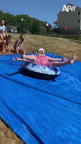 He jingled ALL the way down that hill! 🎅 #santa#holiday#fail#funny#fall#afv