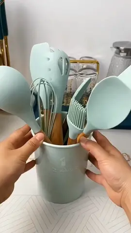 12pcs silicone utensils cooking sets# non-stickcookware set kitchen accessories kitchen#