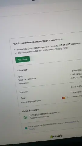 Como alguém fatura esse valor usando checkout da #shopify kkkkk BRABOOO d+