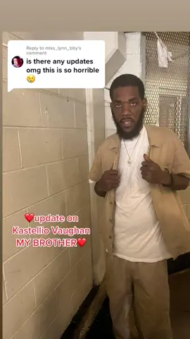 Replying to @miss_lynn_bby HE IS DOING GREAT ❤️🥹 HIS WEIGHT IS BACK AT 200. HE IS WORKING TO COME HOME🥹 WE THANK YOU ALL SO MUCH. WE STILL WANT JUSTICE FOR KASTELLIO VAUGHAN🖤 #happyholidays #fypシ #kastelliovaughan #kastelliovaughanupdate #justiceforkastelliovaughan #update #kastellio 