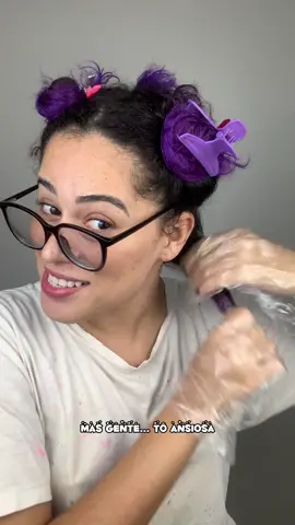 Saindo do cabelo roxo pra sempre?😱 #cachos #cabelocolorido #cabelocastanho #salonlinebrasil #heymigssl #migssalonline 