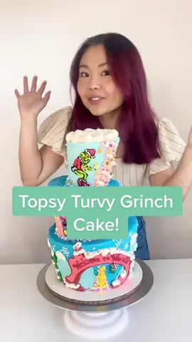 If your favorite Christmas movie is ALSO How the Grinch Stole Christmas, that’s a green flag and we can be friends 💚 I was inspired by the new series on @Prime Video, Dr. Seuss Baking Challenge, make sure to tune in! #PrimeVideoCreator #DrSeussBakingChallenge #cakedecorating #cakestagram #cakeinspo #grinch #christmasbaking #cakevideos #topsyturvy @drseuss 