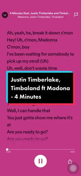 Justin Timberlake, Timbaland ft Madona - 4 Minutes 🔥🔥🔥 #justintimberlake #justintimberlake4minutes #timbaland #timbaland4minutes #madonna #madonafans #justintimberlakefan #4minutes #song #music #musica #musically #tiktok #tiktokviral #tiktokviralvideo #tiktokviraltrending #tiktokmalaysia #tiktokindonesia #lyricsvideo #lyrics_songs #malaysia #malaysiatiktok #indonesia #indonesiatiktok #fyp #fypシ #fypage  #trending #trendingsong